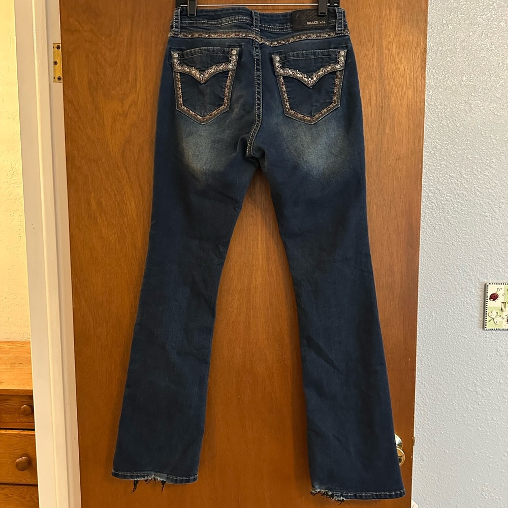 Grace in LA Women's Blue Jeans - Picture 4 of 6